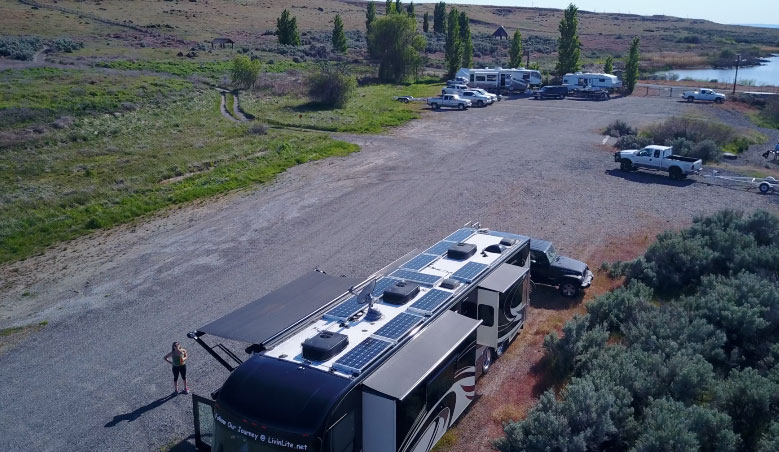 Boondocking using our solar in Oregon